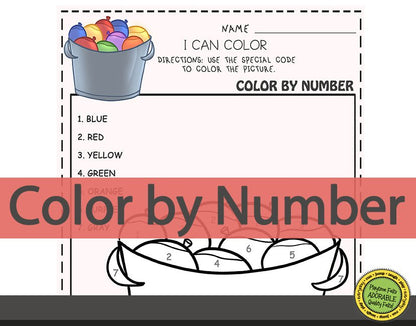 Colorful Water Balloons Preschool Worksheets INSTANT 📥 Download - Preschool Activity Sheets Playtime Felts