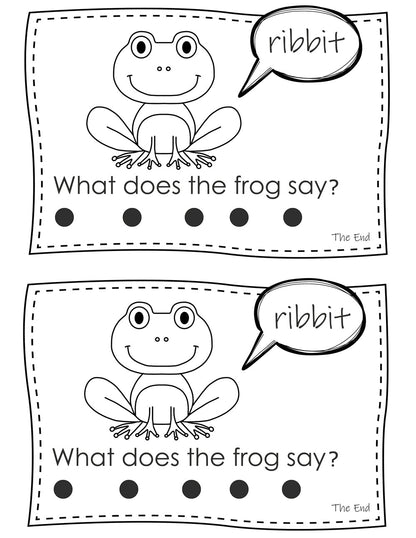 FREE Frog Life Cycle Beginning Readers Mini Book - Preschool Activity Sheets Playtime Felts