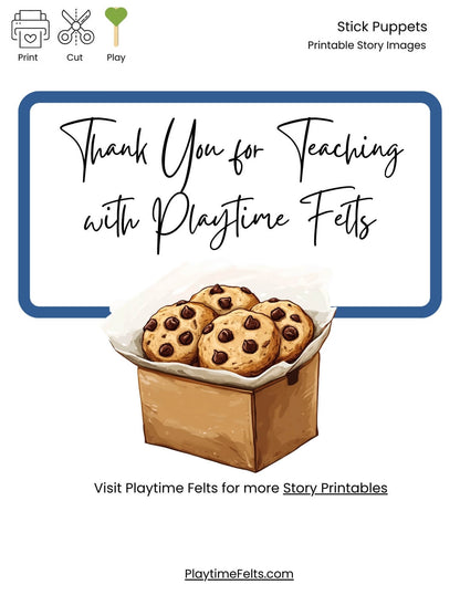 If You Give a Mouse a Cookie | Short Stories for Retelling - Stick Puppets Playtime Felts