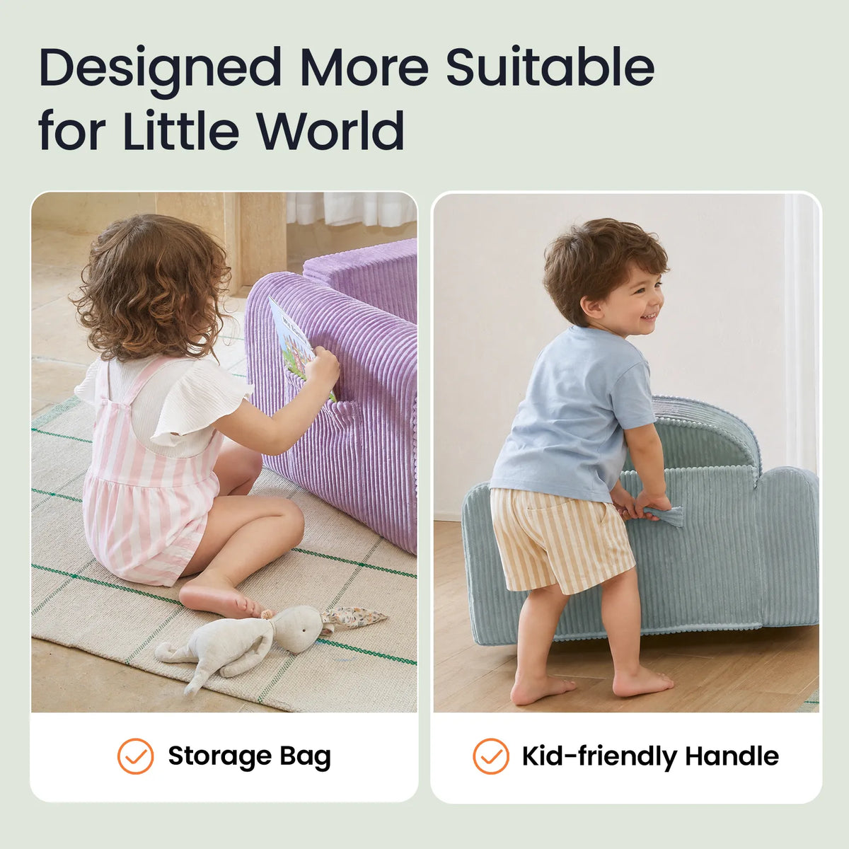 Tiny Land® GentleSnug Corduroy Kid Chair