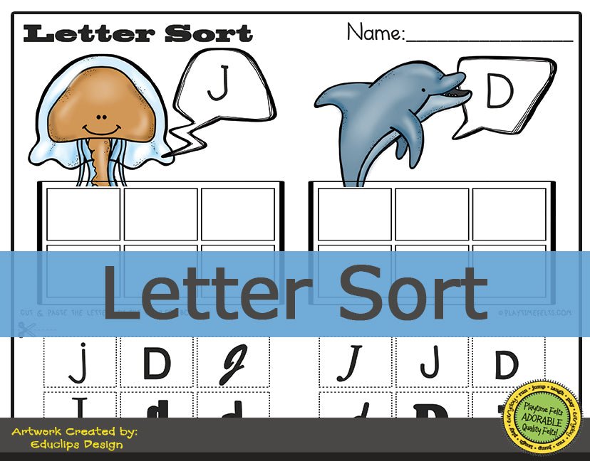 Ocean Animals Color, Trace, Cut & Paste Variety Pack INSTANT 📥 Download - Preschool Activity Sheets Playtime Felts