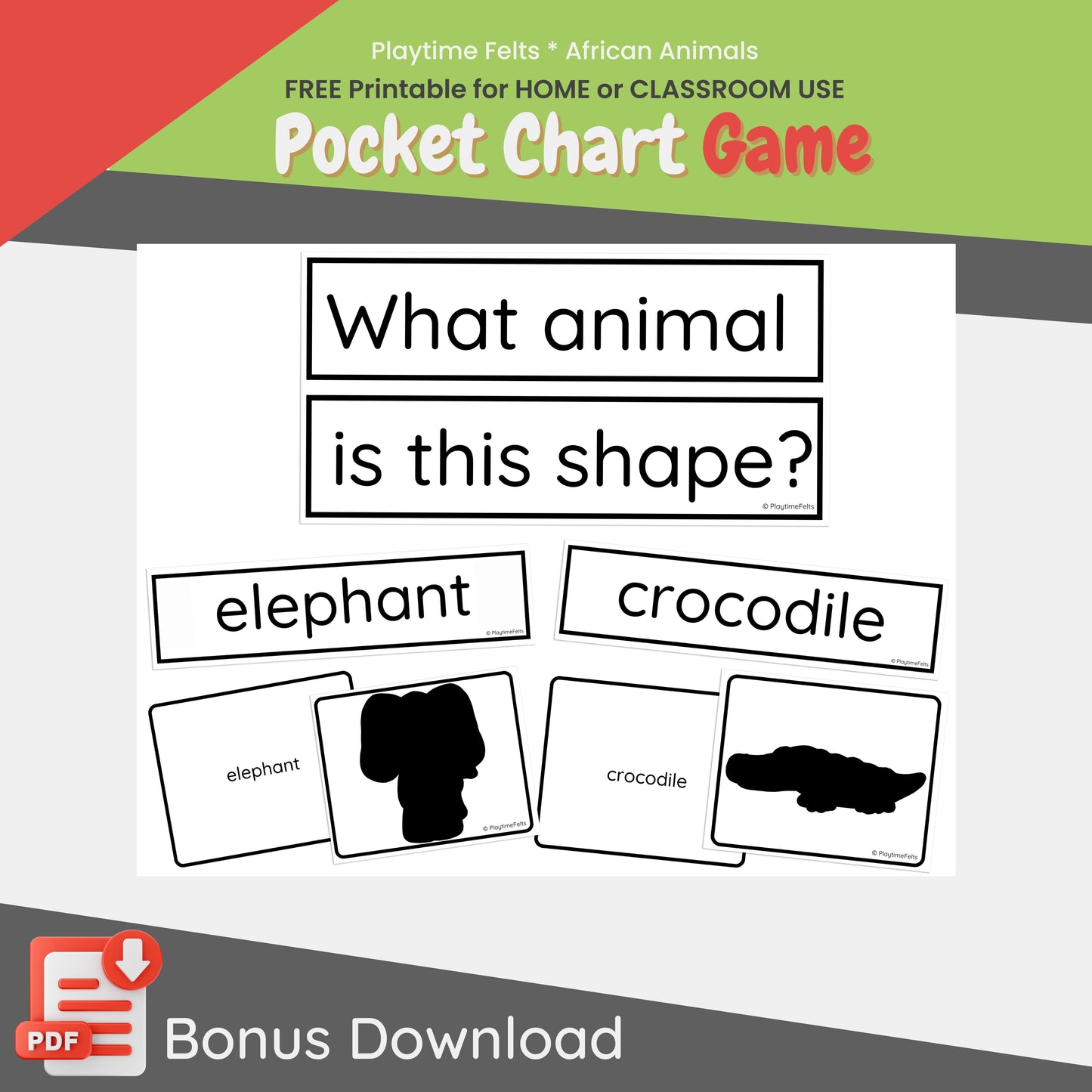 African Animals and Their Names Felt Story Plus an INSTANT 📥 Download