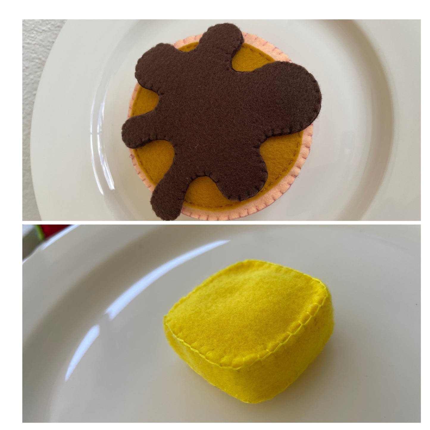 Pretend Play Felt Food Sewing Pattern: American Breakfast