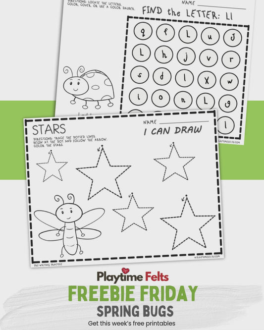 Spring Bugs Preschool Printables FREEBIES