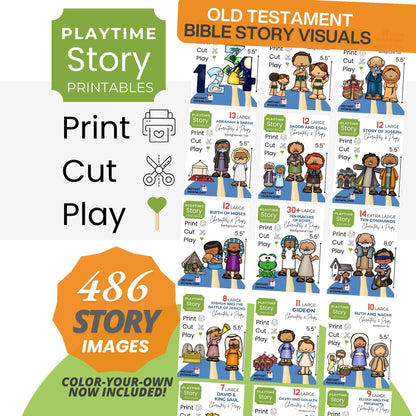 Old Testament Bible Story Props: Printable Felt Board Stories