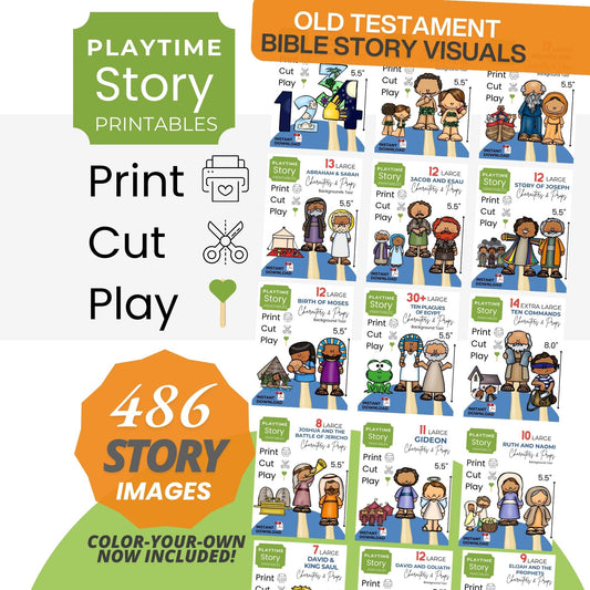Old Testament Bible Story Props: Printable Felt Board Stories