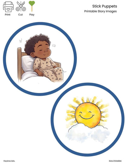 5 Kids Short Stories Dog's Colorful Day Printable Preschool Activity for Story Time