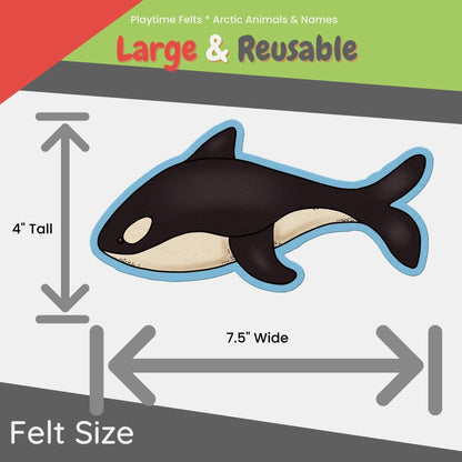 Arctic Animals & Their Names | Felt Board Story Set for Preschool - Felt Board Stories for Preschool Classroom Playtime Felts