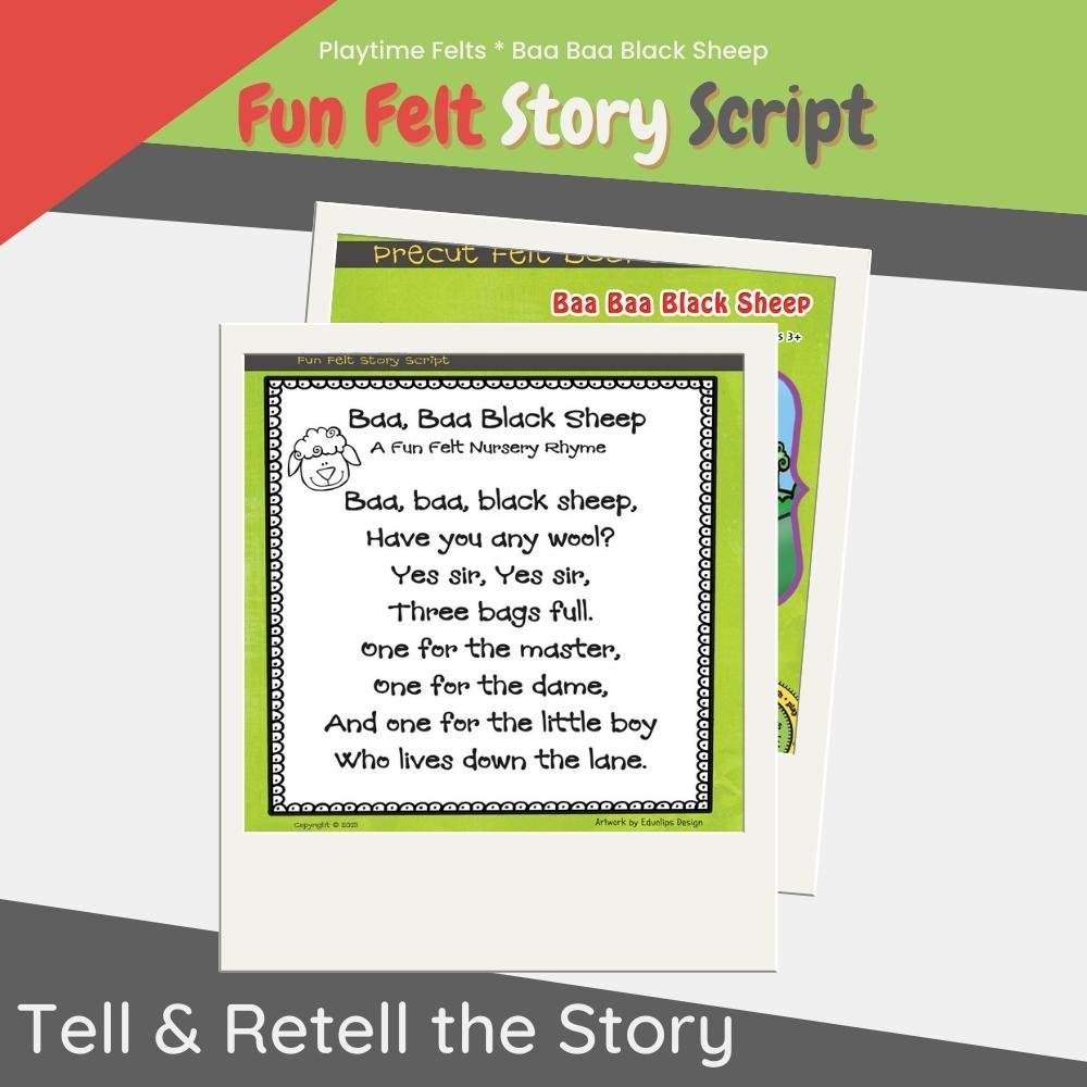 Baa Baa Black Sheep | Felt Board Nursery Rhymes for Preschool - Felt Board Stories for Preschool Classroom Playtime Felts
