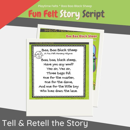 Baa Baa Black Sheep | Felt Board Nursery Rhymes for Preschool - Felt Board Stories for Preschool Classroom Playtime Felts