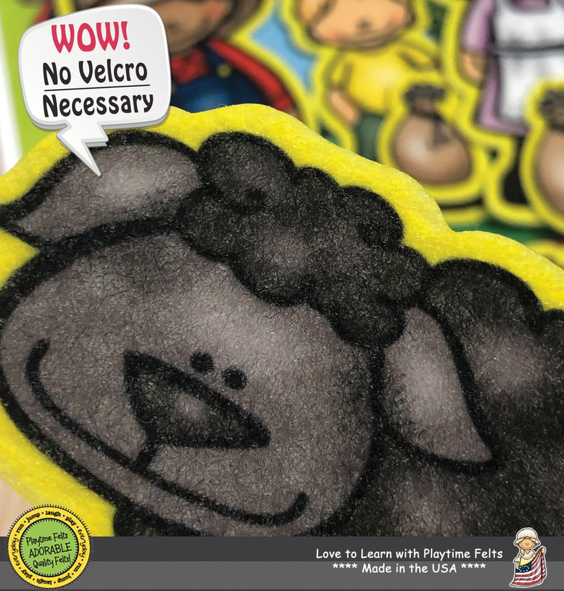 Baa Baa Black Sheep Nursery Rhyme Felt Board Stories – Playtime Felts