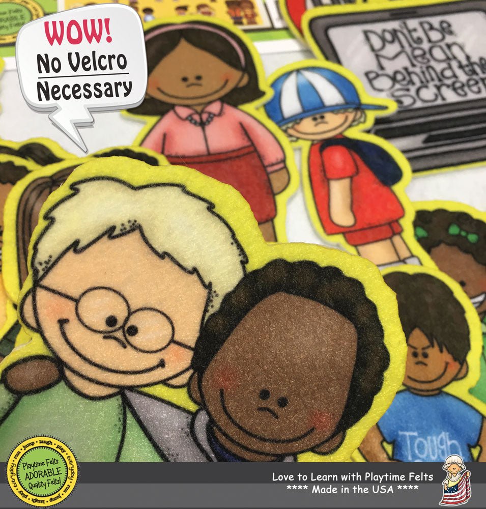 Be a Buddy | Felt Board Story Set for Preschool - Felt Board Stories for Preschool Classroom Playtime Felts