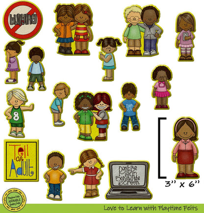 Be a Buddy | Felt Board Story Set for Preschool - Felt Board Stories for Preschool Classroom Playtime Felts