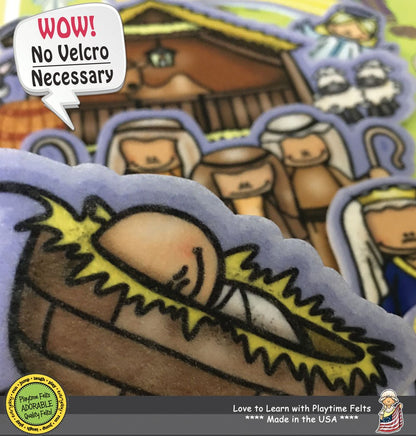 Birth of Jesus | Felt Board Bible Stories for Preschool - Felt Board Stories for Preschool Classroom Playtime Felts