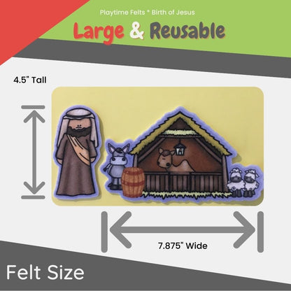Birth of Jesus | Felt Board Bible Stories for Preschool - Felt Board Stories for Preschool Classroom Playtime Felts