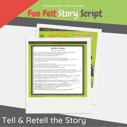 Birth of Jesus | Felt Board Bible Stories for Preschool - Felt Board Stories for Preschool Classroom Playtime Felts