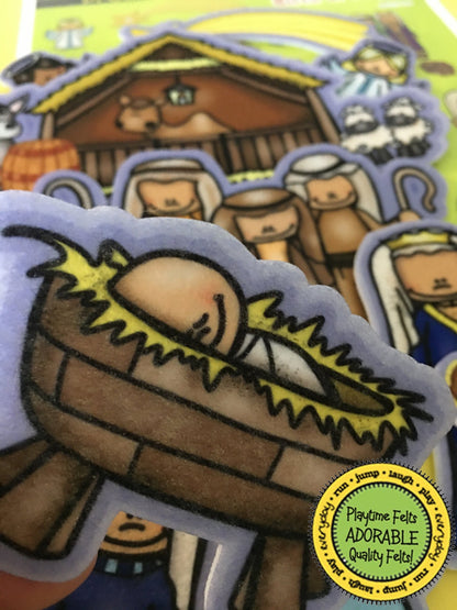 Birth of Jesus | Felt Board Bible Stories for Preschool - Felt Board Stories for Preschool Classroom Playtime Felts