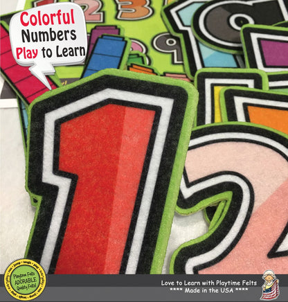 Circle Time Felt Board Activity Colorful Numbers - Felt Board Stories for Preschool Classroom Playtime Felts
