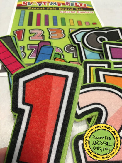 Circle Time Felt Board Activity Colorful Numbers - Felt Board Stories for Preschool Classroom Playtime Felts