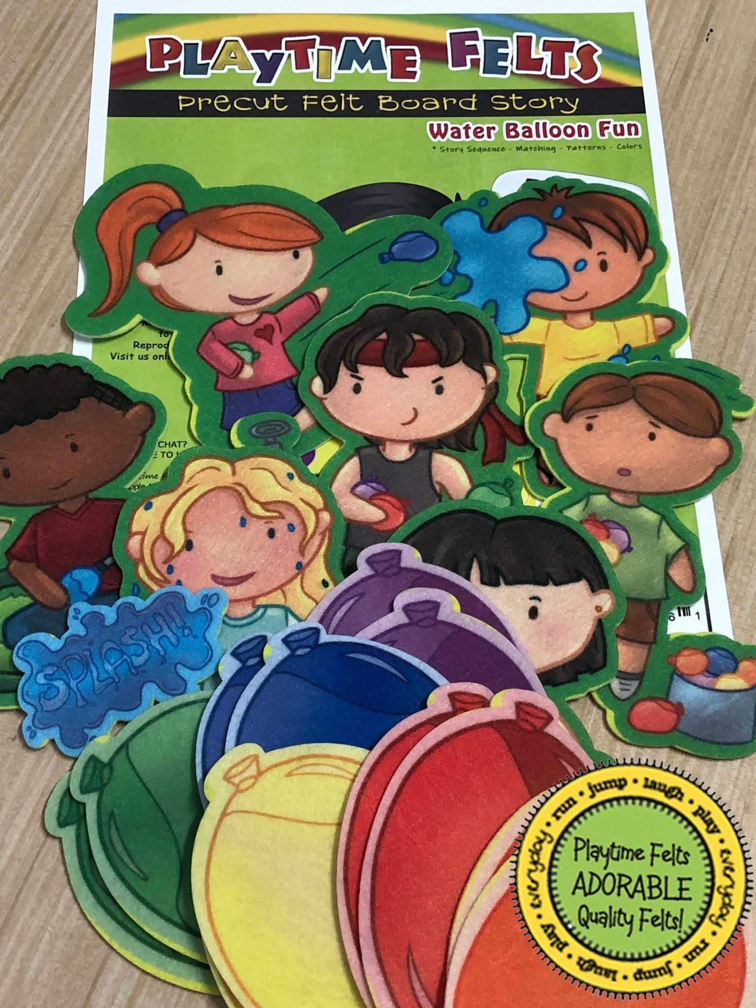 Color Water Balloons Flannel Stories for Preschoolers - Felt Board Stories for Preschool Classroom Playtime Felts