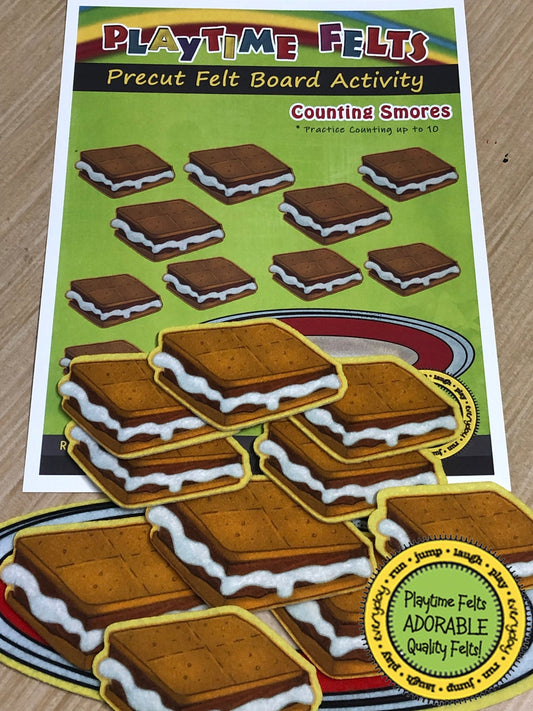 Counting Smores Felt Board Play | Let's Count to 10 - Felt Board Stories for Preschool Classroom Playtime Felts