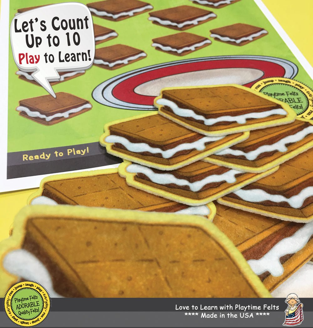 Counting Smores Felt Board Play | Let's Count to 10 - Felt Board Stories for Preschool Classroom Playtime Felts