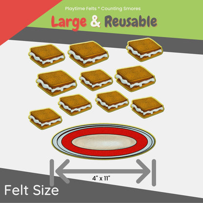 Counting Smores Felt Board Play | Let's Count to 10 - Felt Board Stories for Preschool Classroom Playtime Felts