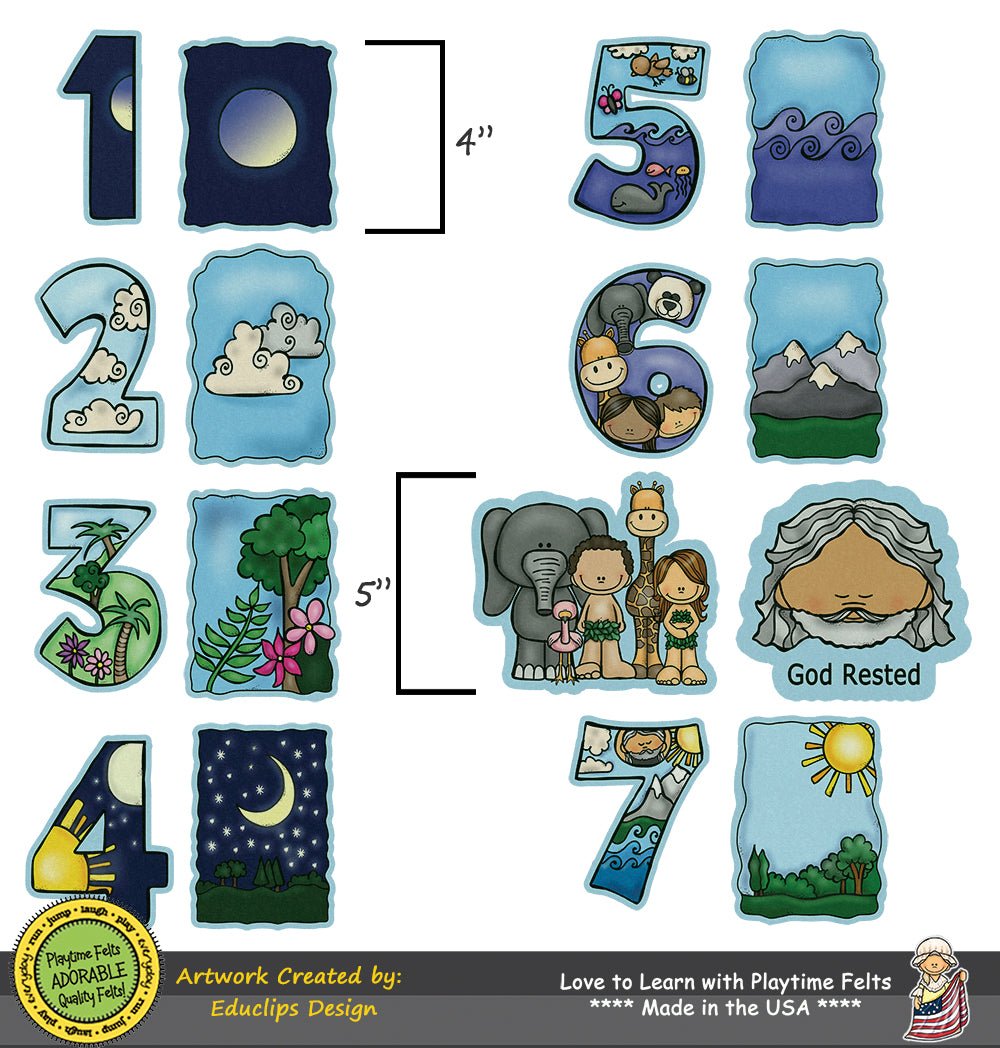 Days of Creation | Felt Board Bible Stories for Preschool - Felt Board Stories for Preschool Classroom Playtime Felts