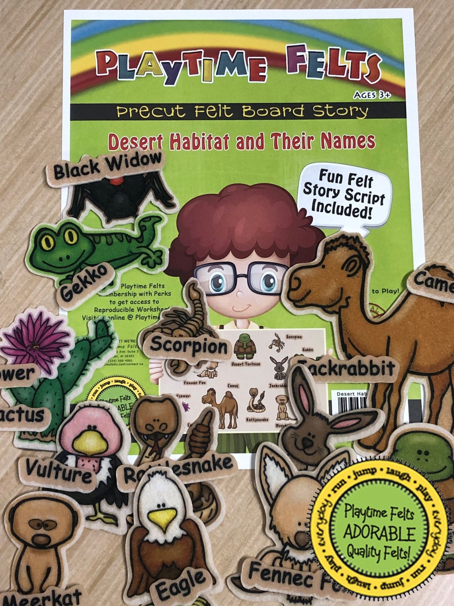 Desert Animals and Their Names | Felt Board Story Set for Preschool - Felt Board Stories for Preschool Classroom Playtime Felts