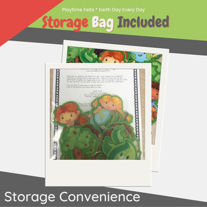 Earth Day Every Day Felt Board Story for Preschoolers - Felt Board Stories for Preschool Classroom Playtime Felts