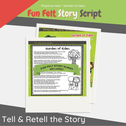 Garden of Eden | Felt Board Bible Stories for Preschool - Felt Board Stories for Preschool Classroom Playtime Felts