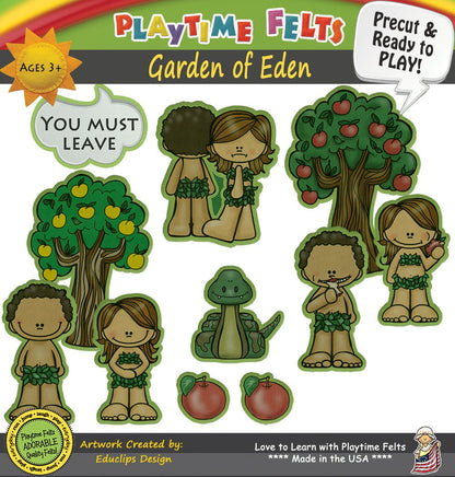Garden of Eden | Felt Board Bible Stories for Preschool - Felt Board Stories for Preschool Classroom Playtime Felts