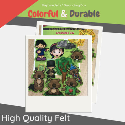 Groundhog Day | Felt Board Story Set for Preschool - Felt Board Stories for Preschool Classroom Playtime Felts
