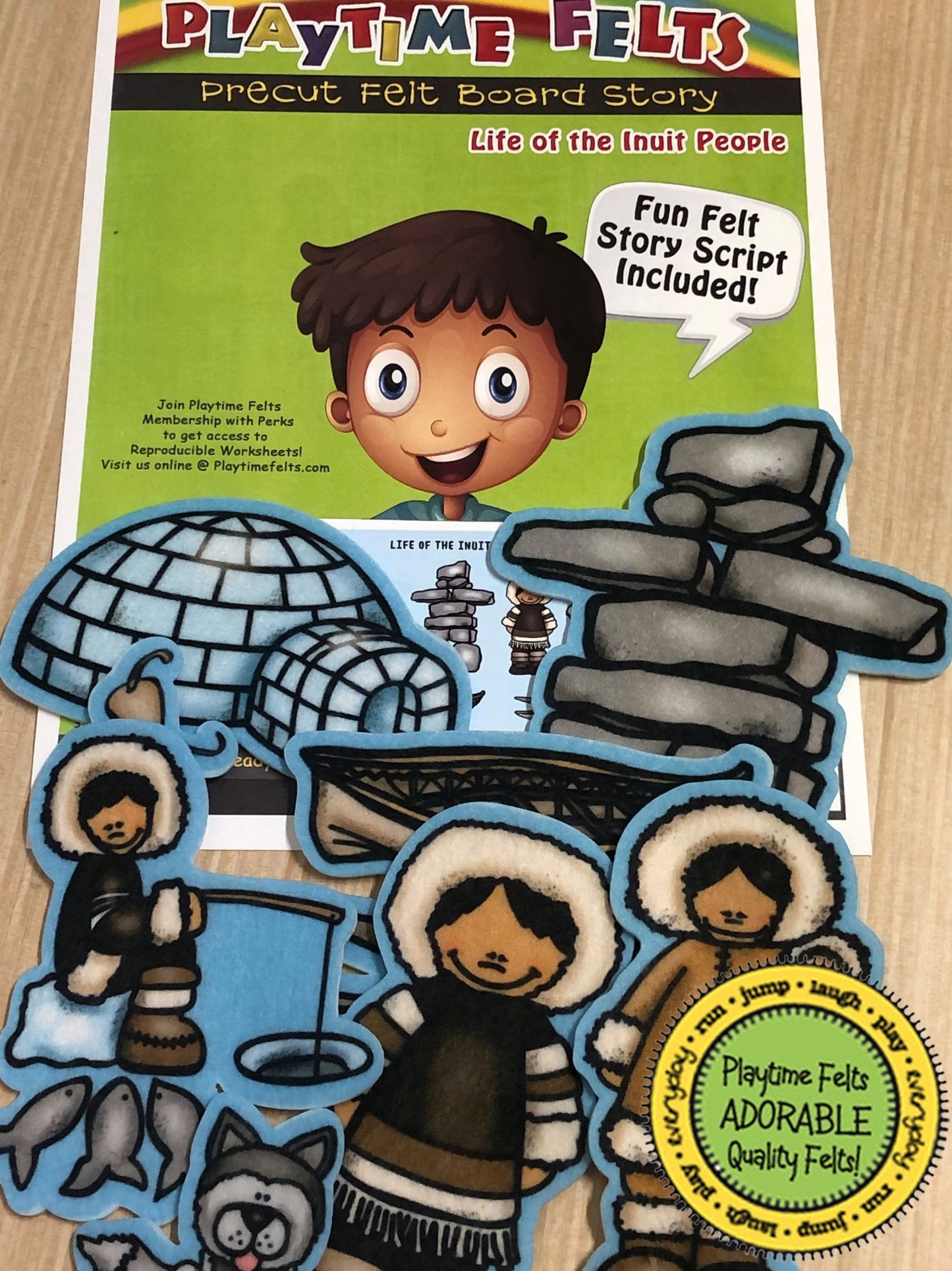 Inuit People | Felt Board Story Set for Preschool - Felt Board Stories for Preschool Classroom Playtime Felts
