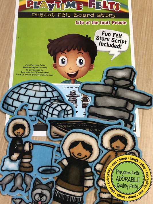 Inuit People | Felt Board Story Set for Preschool - Felt Board Stories for Preschool Classroom Playtime Felts