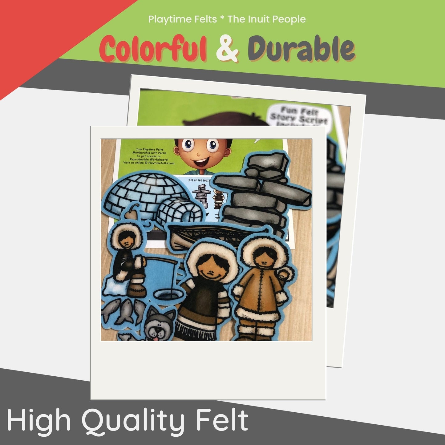 Inuit People | Felt Board Story Set for Preschool - Felt Board Stories for Preschool Classroom Playtime Felts