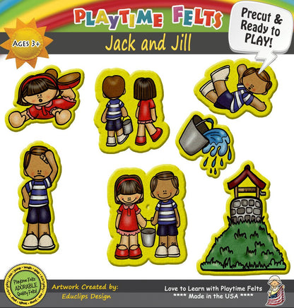 Jack and Jill | Nursery Rhyme Felt Board Stories - Felt Board Stories for Preschool Classroom Playtime Felts