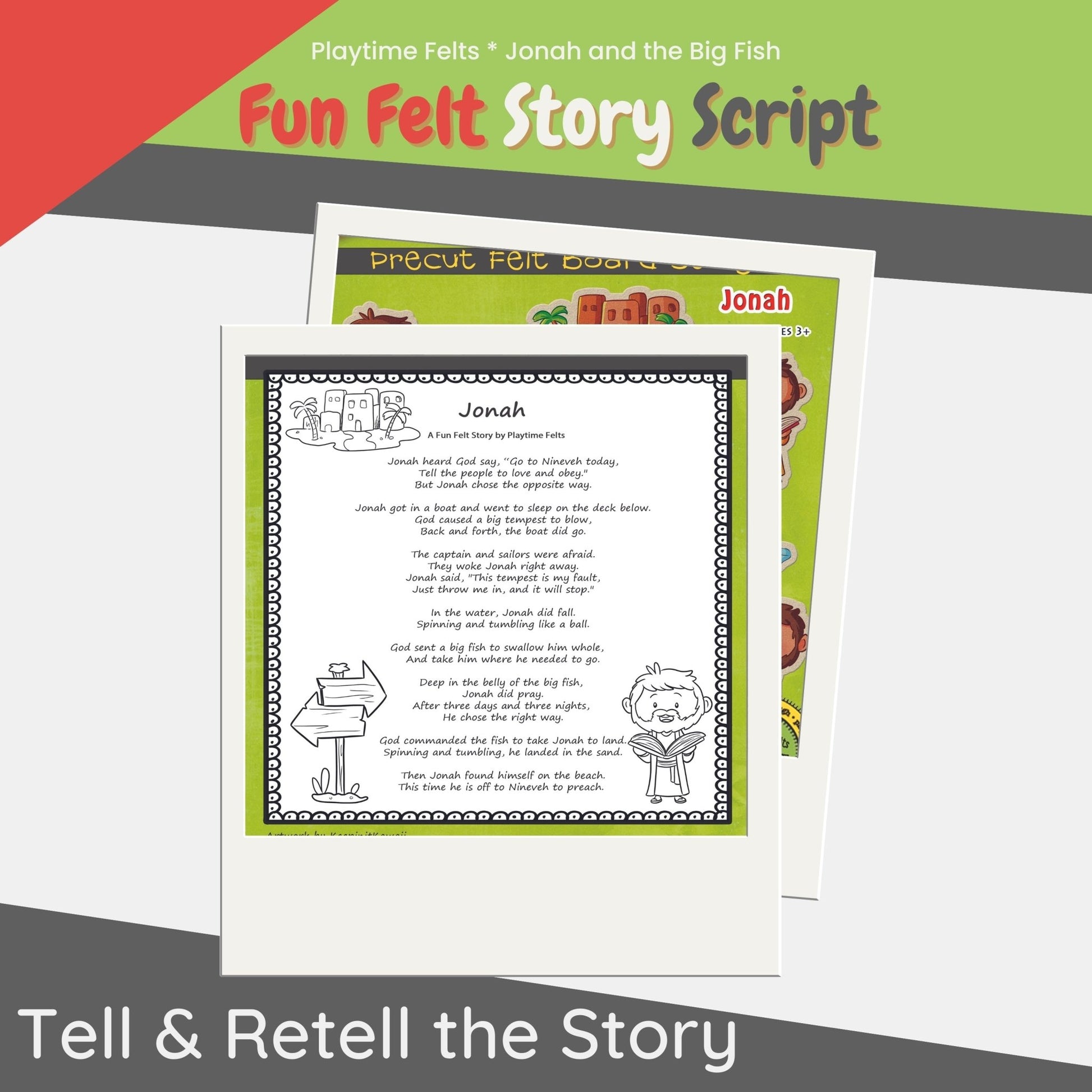 Jonah Go To Nineveh | Felt Board Bible Stories for Preschool - Felt Board Stories for Preschool Classroom Playtime Felts