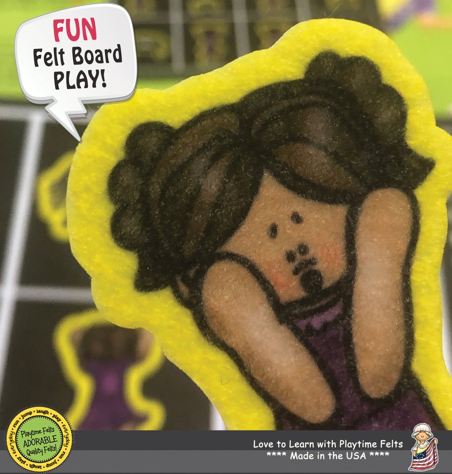 Little Miss Muffet Pattern Games for Preschoolers - Felt Board Stories for Preschool Classroom Playtime Felts