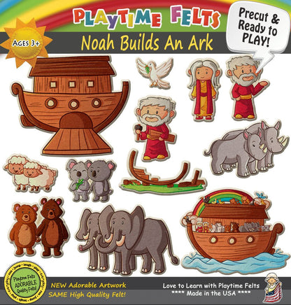 Noah Builds an Ark | Felt Board Bible Stories for Preschool - Felt Board Stories for Preschool Classroom Playtime Felts