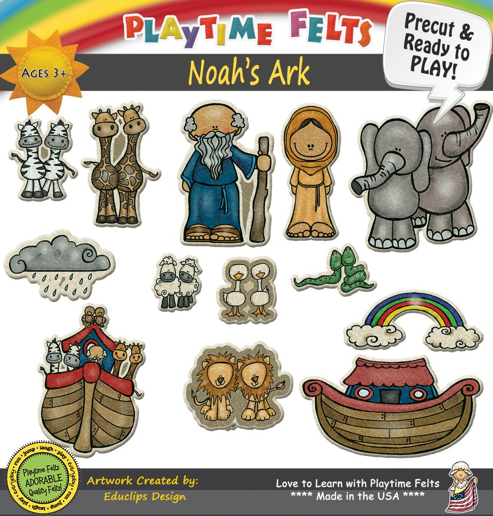 Noah's Ark | Felt Board Bible Stories for Preschool - Felt Board Stories for Preschool Classroom Playtime Felts