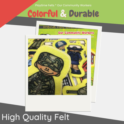 Our Community Helpers | Felt Board Story Set for Preschool - Felt Board Stories for Preschool Classroom Playtime Felts