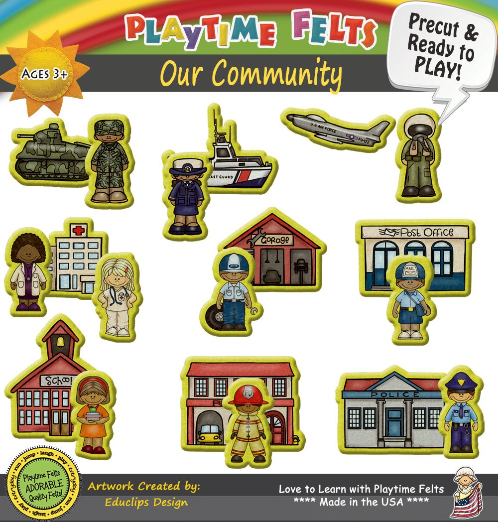 Community Helpers Felt Board Story | Activities for Preschool ...