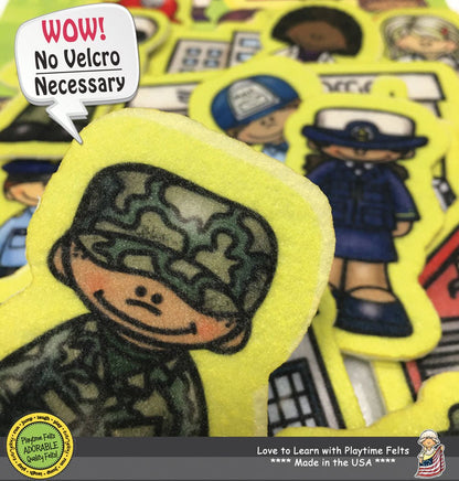 Our Community Helpers | Felt Board Story Set for Preschool - Felt Board Stories for Preschool Classroom Playtime Felts