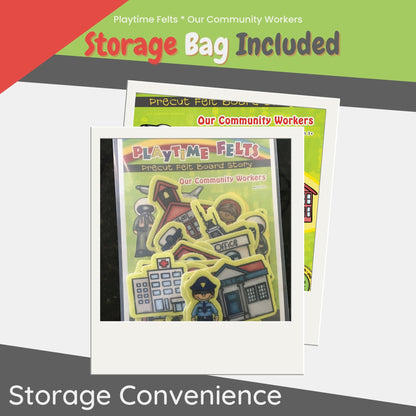 Our Community Helpers | Felt Board Story Set for Preschool - Felt Board Stories for Preschool Classroom Playtime Felts