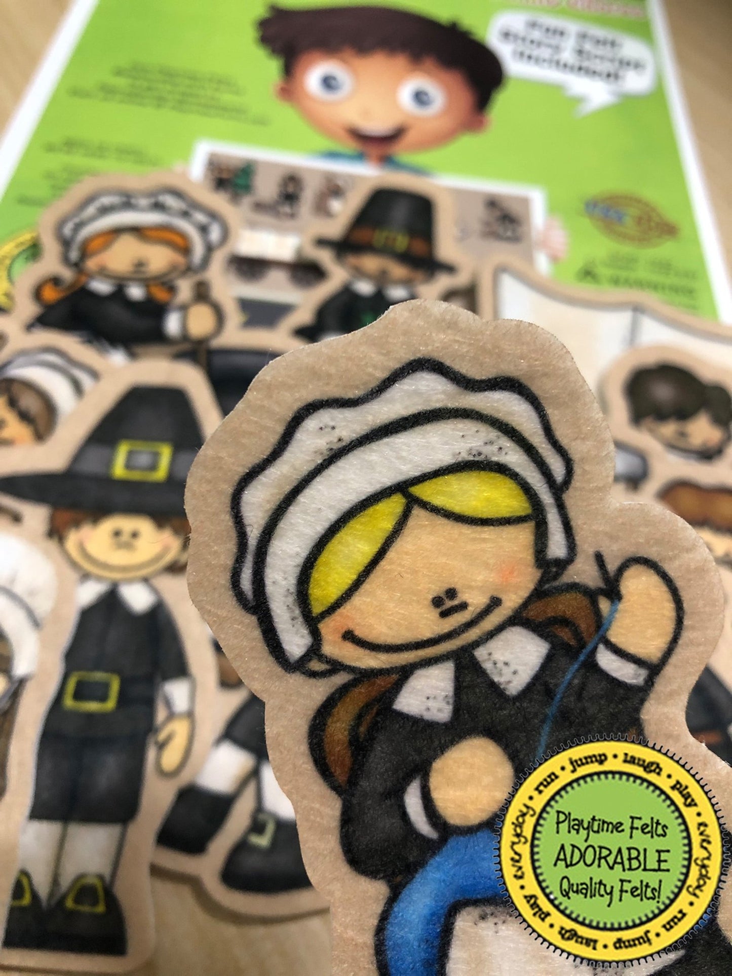 Pilgrim Chores 1621 | Felt Board Story Set for Preschool - Felt Board Stories for Preschool Classroom Playtime Felts