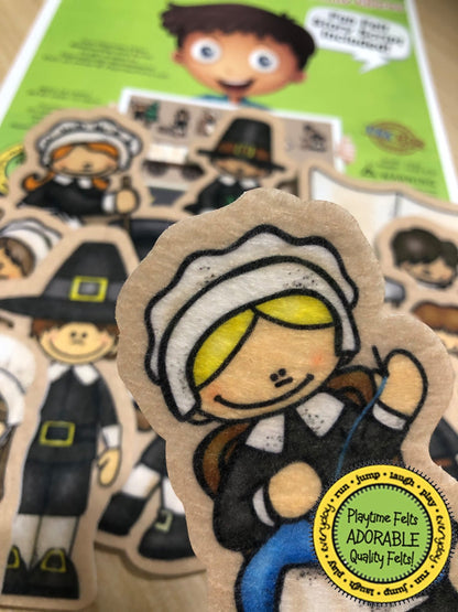 Pilgrim Chores 1621 | Felt Board Story Set for Preschool - Felt Board Stories for Preschool Classroom Playtime Felts