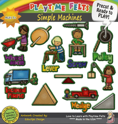 Simple Machines | Felt Board Story Set for Preschool - Felt Board Stories for Preschool Classroom Playtime Felts
