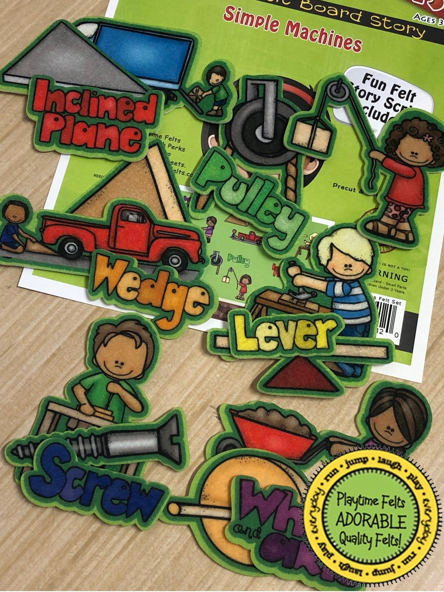 Simple Machines | Felt Board Story Set for Preschool - Felt Board Stories for Preschool Classroom Playtime Felts