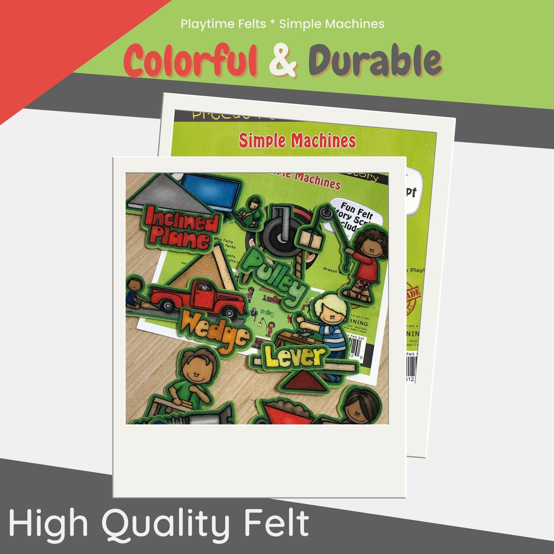 Simple Machines | Felt Board Story Set for Preschool - Felt Board Stories for Preschool Classroom Playtime Felts